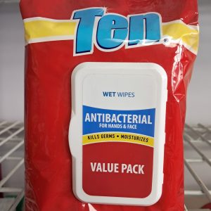 12- TEN DESINFECTANT HAND WIPES 12/CS